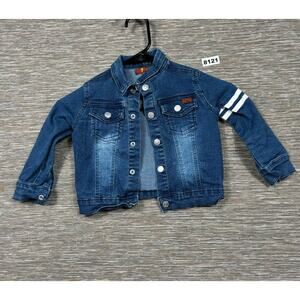 7 For All ManKind Denim Jacket Baby Jeans Size 24 Months Blue Snap Button